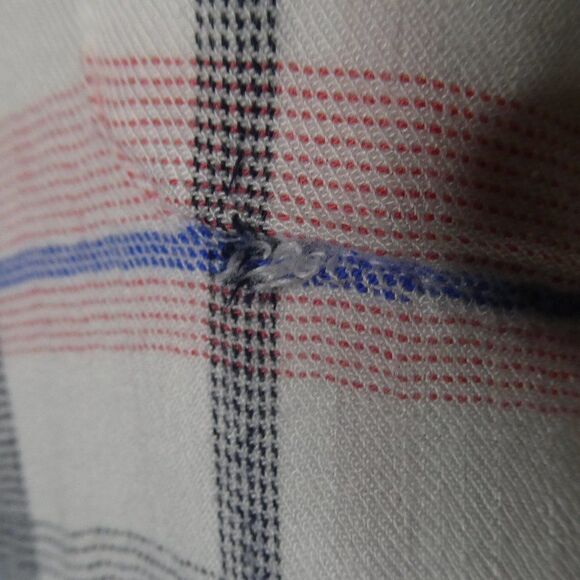 Soft Joie Annabella Button Down Plaid Shirt Top Blouse Long Tab Sleeve XS - Picture 8 of 11